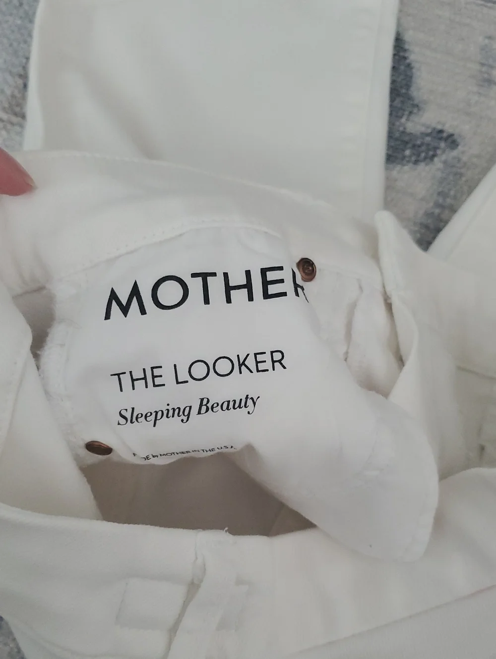 Mother The Looker Sleeping Beauty White Stretch Jean Denim Pants Sz24